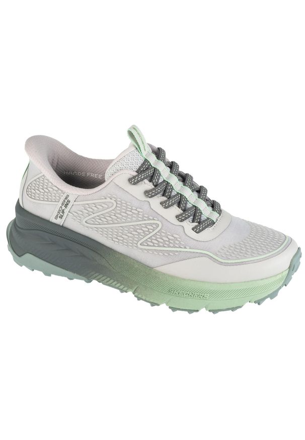 skechers - Buty sportowe Sneakersy damskie, Slip-Ins: Switch Back - Mist. Kolor: szary. Materiał: materiał, syntetyk. Sport: turystyka piesza