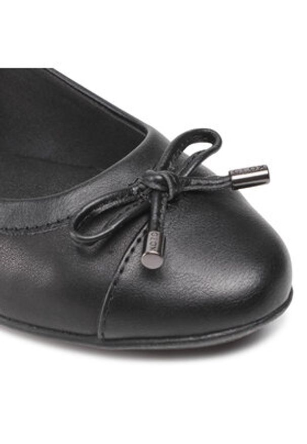 Geox Baleriny D Charlene C D16Y7C 08554 C9999 Czarny. Kolor: czarny. Materiał: skóra