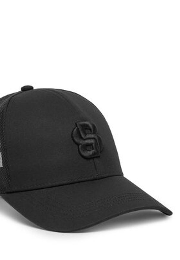 BOSS Czapka z daszkiem Zed-Trucker-B-Icon 50539784 Czarny. Kolor: czarny. Materiał: bawełna, materiał