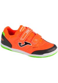 Joma - Buty halowe do piłki nożnej chłopięce, Top Flex Jr 24 TPJW IN. Kolor: pomarańczowy. Sport: piłka nożna