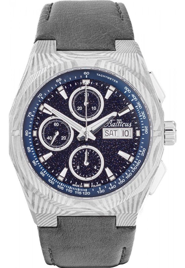 BALTICUS - Zegarek Balticus Zegarek męski Balticus BLT-BALSDDCHABA szary. Kolor: szary