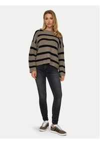 JDY Sweter Justy 15264902 Brązowy Regular Fit. Kolor: brązowy. Materiał: syntetyk #4