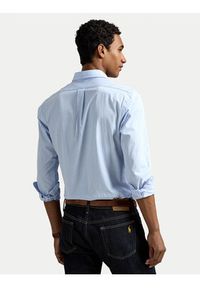 Polo Ralph Lauren Koszula 710929344020 Błękitny Slim Fit. Typ kołnierza: polo. Kolor: niebieski. Materiał: bawełna #5