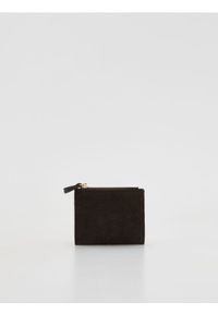 Reserved - Zamszowy portfel - ciemnobrązowy. Kolor: brązowy. Materiał: zamsz #1