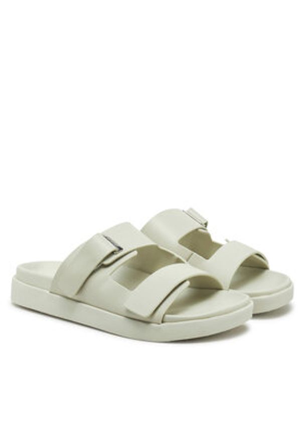 Calvin Klein Sandały HW0HW02489 Beżowy. Kolor: beżowy. Materiał: skóra