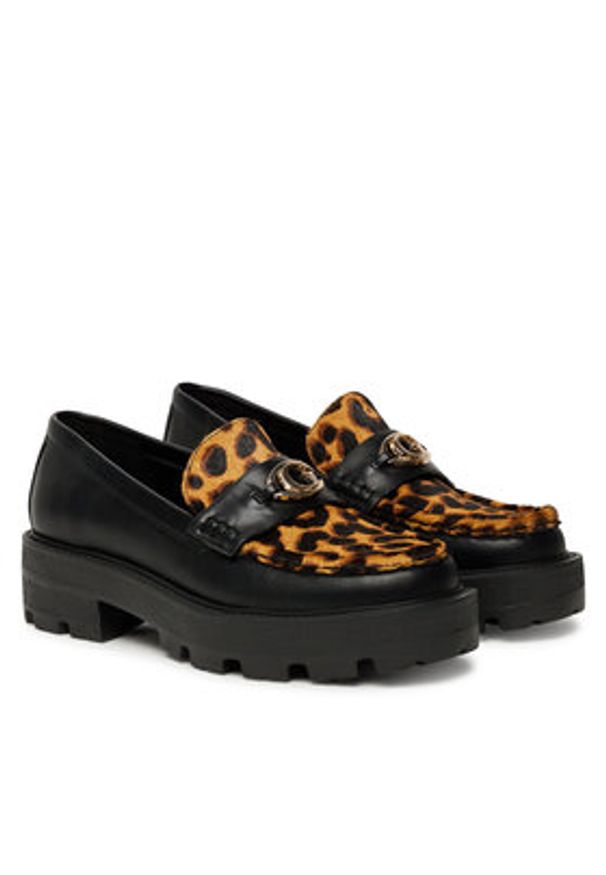 Guess Loafersy FLTYK2 LEP14 Czarny. Kolor: czarny. Materiał: skóra