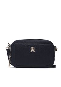 TOMMY HILFIGER - Tommy Hilfiger Torebka Th Emblem Camera AW0AW14501 Granatowy. Kolor: niebieski. Materiał: skórzane