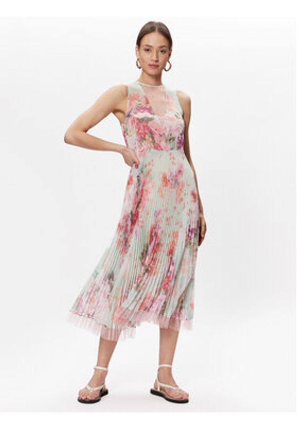TwinSet - TWINSET Sukienka letnia 231TP2730 Kolorowy Regular Fit. Materiał: syntetyk. Wzór: kolorowy. Sezon: lato