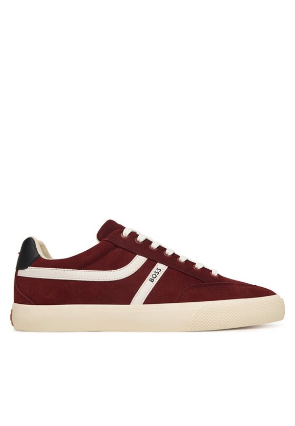 BOSS Tenisówki Aiden 50568469 Czerwony ciemny. Kolor: czerwony. Materiał: skóra