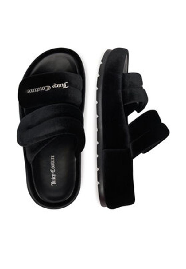 Juicy Couture Klapki WSS21513-01 Czarny. Kolor: czarny. Materiał: materiał