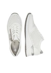Rieker Sneakersy N4340-80 Biały. Kolor: biały. Materiał: skóra #3