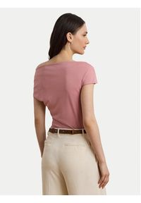 Lauren Ralph Lauren - LAUREN RALPH LAUREN Bluzka 2,00964E+11 Różowy Slim Fit. Kolor: różowy. Materiał: syntetyk