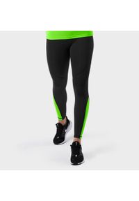 Kobieta Fitness Legginsy sportowe ze średnim stanem Sky Flow SIROKO Czarny. Kolor: czarny, wielokolorowy, zielony. Sport: fitness #1