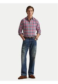Polo Ralph Lauren Koszula 710922273006 Różowy Custom Fit. Typ kołnierza: polo. Kolor: różowy. Materiał: bawełna #7