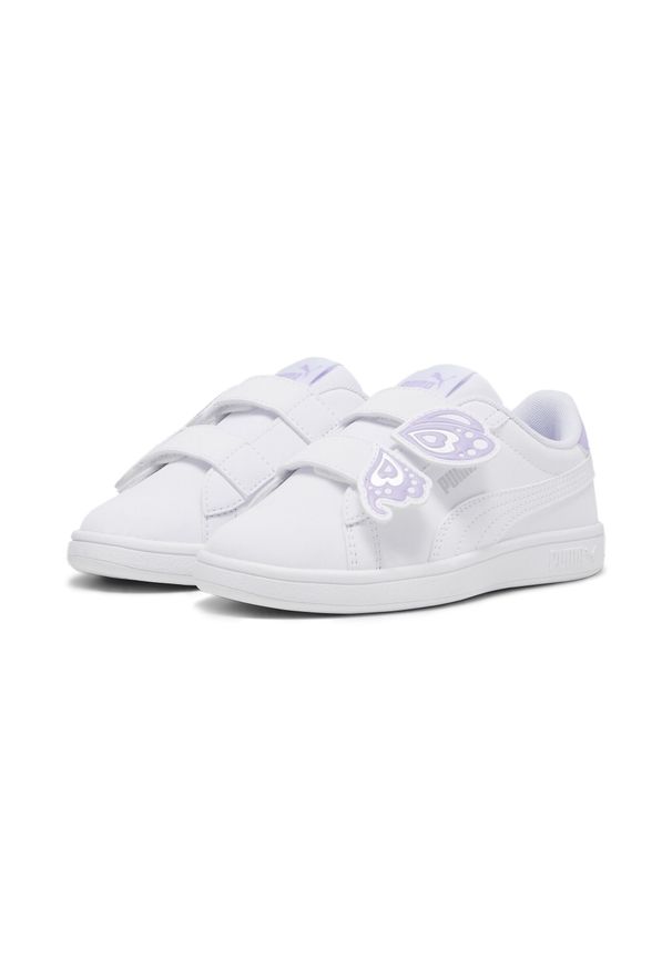 Puma - Sneakersy dziecięce PUMA Smash 3.0 Butterfly PUMA. Okazja: na uczelnię. Kolor: fioletowy, biały, wielokolorowy. Sport: joga i pilates
