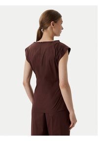 Marella Bluzka Supremo 2613161072 Brązowy Regular Fit. Kolor: brązowy. Materiał: bawełna #4