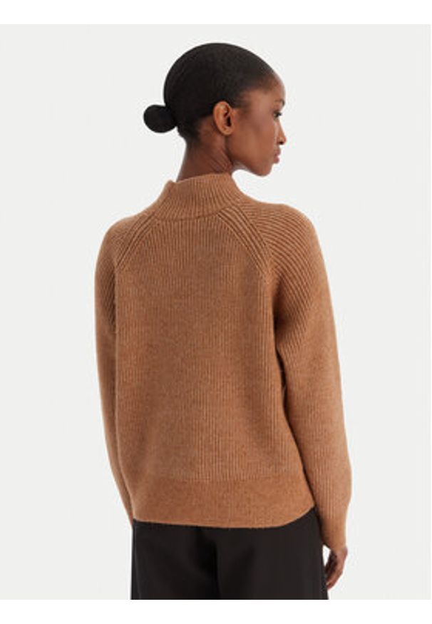 Calvin Klein Jeans Sweter Woolen Stitch LV044D372G Brązowy Regular Fit. Kolor: brązowy. Materiał: syntetyk