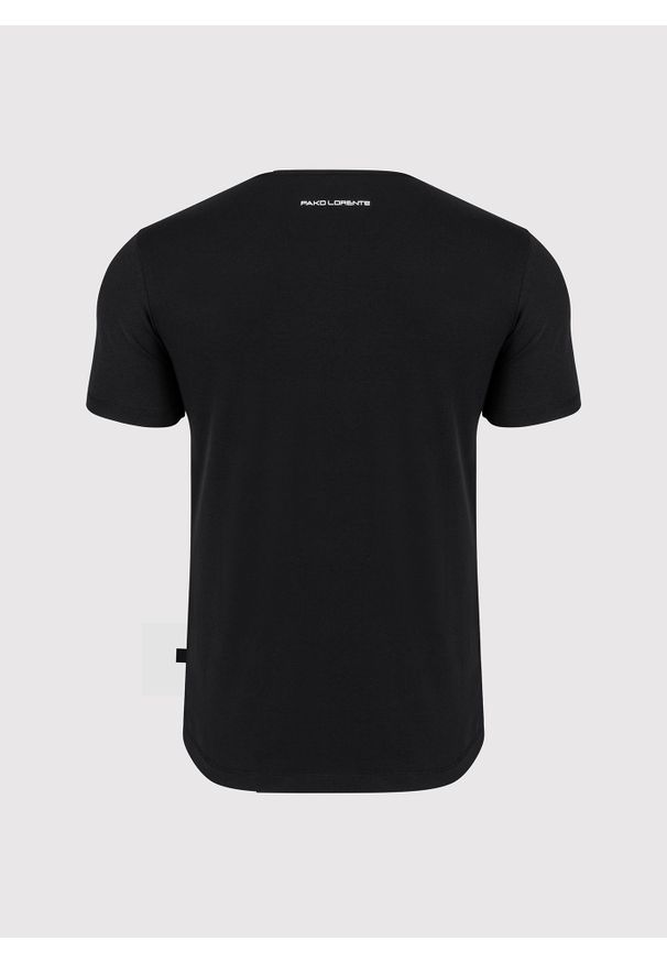Pako Lorente - PAKO LORENTE – Czarny gładki T-shirt Basic. Kolor: czarny, niebieski, biały. Materiał: bawełna, elastan. Długość rękawa: krótki rękaw. Długość: krótkie. Wzór: gładki. Styl: klasyczny