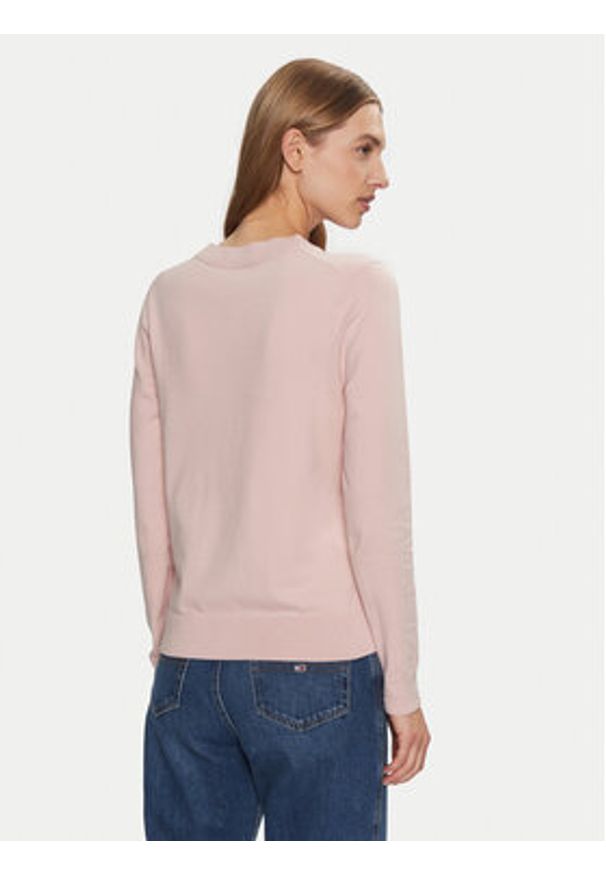 TOMMY HILFIGER - Tommy Hilfiger Sweter WW0WW44984 Różowy Regular Fit. Kolor: różowy. Materiał: syntetyk
