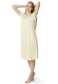 MEWA Lingerie - Kobieca koszula nocna Berenika. Materiał: materiał, jedwab, wiskoza, poliamid, koronka, dzianina. Długość: krótkie. Wzór: koronka
