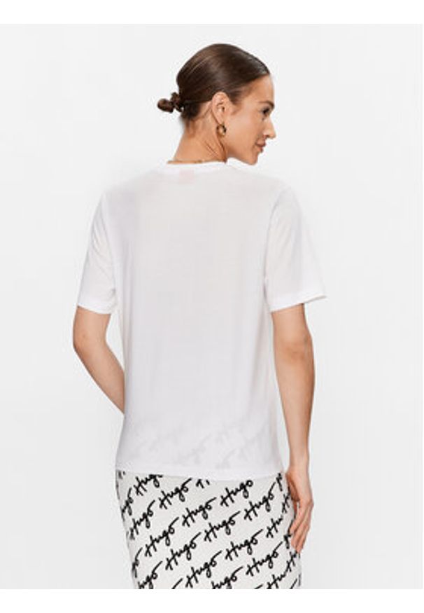 Hugo T-Shirt Dashire_4 50489198 Biały Regular Fit. Kolor: biały. Materiał: bawełna
