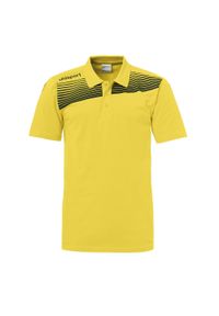 UHLSPORT - Dziecięca koszulka polo Uhlsport Liga 2.0. Typ kołnierza: polo. Kolor: czarny, żółty, wielokolorowy. Materiał: bawełna. Sport: piłka nożna