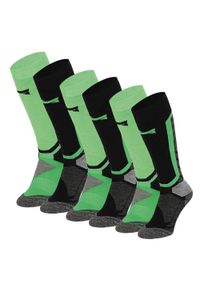 XTREME SOCKSWEAR - Skarpety snowboardowe Xtreme, 6 par, Multi Zielony. Kolor: czarny. Sport: snowboard