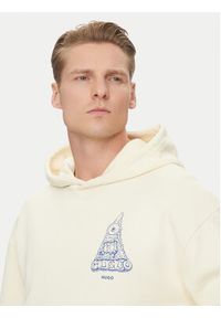 Hugo - HUGO Bluza 50535344 Écru Regular Fit. Materiał: bawełna #5
