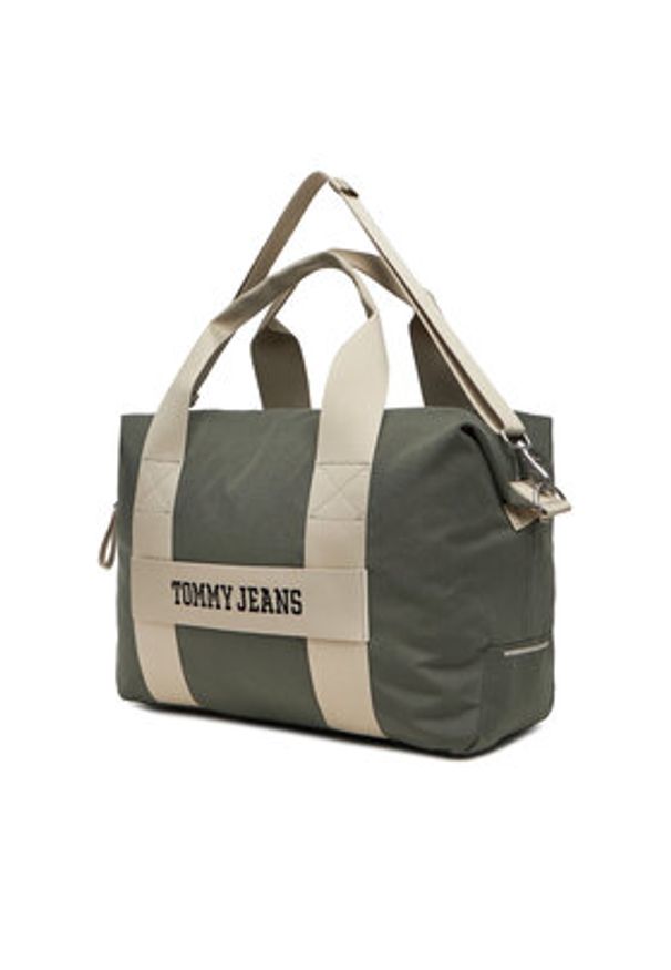 Tommy Jeans Torba Tjm Retro Cool Duffle AM0AM13325 Khaki. Kolor: brązowy. Materiał: materiał. Styl: retro