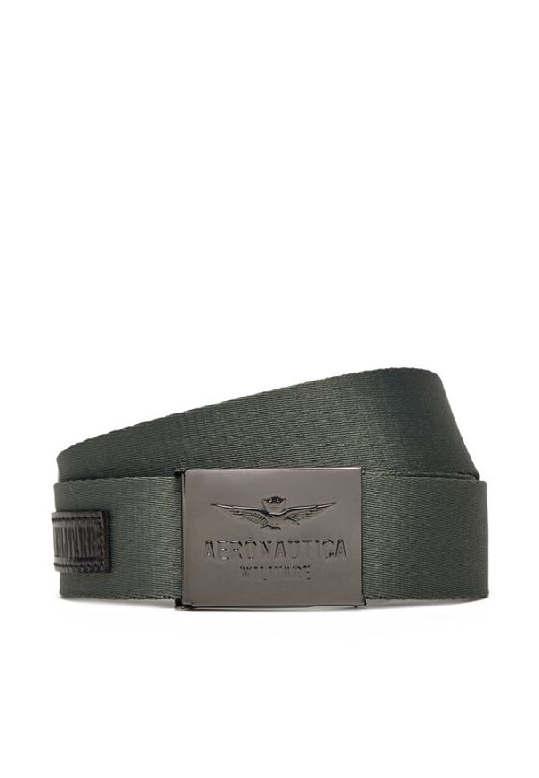 Aeronautica Militare Pasek Męski 251CI299CT3209 Zielony. Kolor: zielony. Materiał: materiał