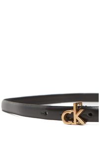 Calvin Klein Pasek Damski Ck Buckle Skinny Belt 15Mm LV04F7034G Czarny. Kolor: czarny. Materiał: skóra #2