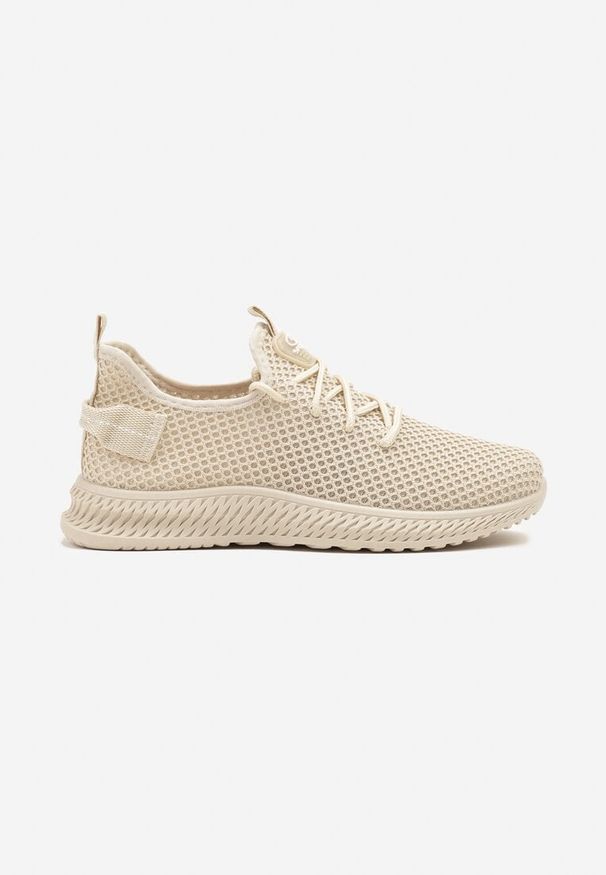 Born2be - Beżowe Buty Sportowe Sneakersy z Elastyczną Cholewką Lalissas. Okazja: na co dzień. Kolor: beżowy. Materiał: jeans. Szerokość cholewki: normalna. Obcas: na szpilce