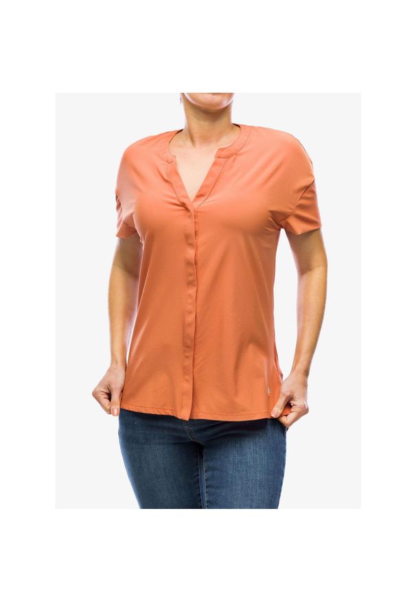 ROYAL ROBBINS - Koszula turystyczna damska Royal Robbins Spotless Evolution S/S. Kolor: pomarańczowy