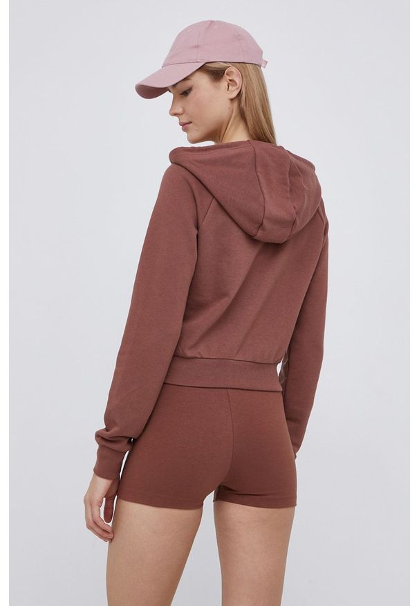 adidas Originals - Bluza. Okazja: na co dzień. Typ kołnierza: kaptur. Kolor: brązowy. Materiał: poliester. Długość rękawa: raglanowy rękaw. Styl: casual