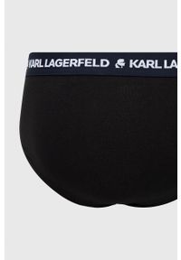 Karl Lagerfeld slipy (3-pack) męskie kolor granatowy. Kolor: niebieski. Materiał: bawełna