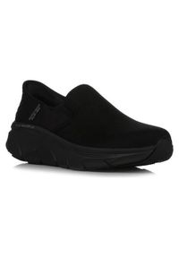 skechers - Buty do chodzenia męskie Skechers Dlux Walker 2.0. Kolor: wielokolorowy, czarny. Materiał: materiał, syntetyk. Szerokość cholewki: normalna. Sport: turystyka piesza
