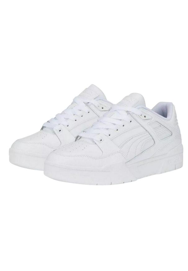 Puma - Trampki Męskie Skóra Slipstream. Kolor: biały. Materiał: skóra. Sport: turystyka piesza