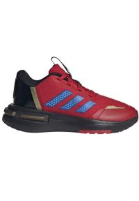 Adidas - Buty adidas Marvel Iron-Man Racer Jr IG3560 czerwone. Okazja: na co dzień. Zapięcie: sznurówki. Kolor: czerwony. Materiał: materiał. Wzór: motyw z bajki. Model: Adidas Racer #4