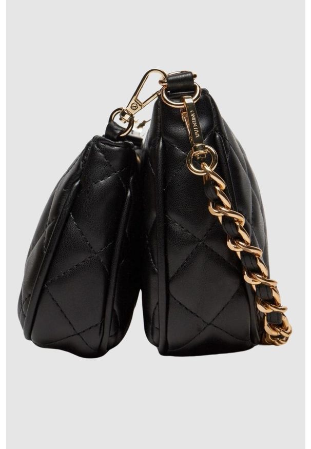 Valentino by Mario Valentino - VALENTINO Podwójna czarna torebka Ocarina Crossbody. Kolor: czarny