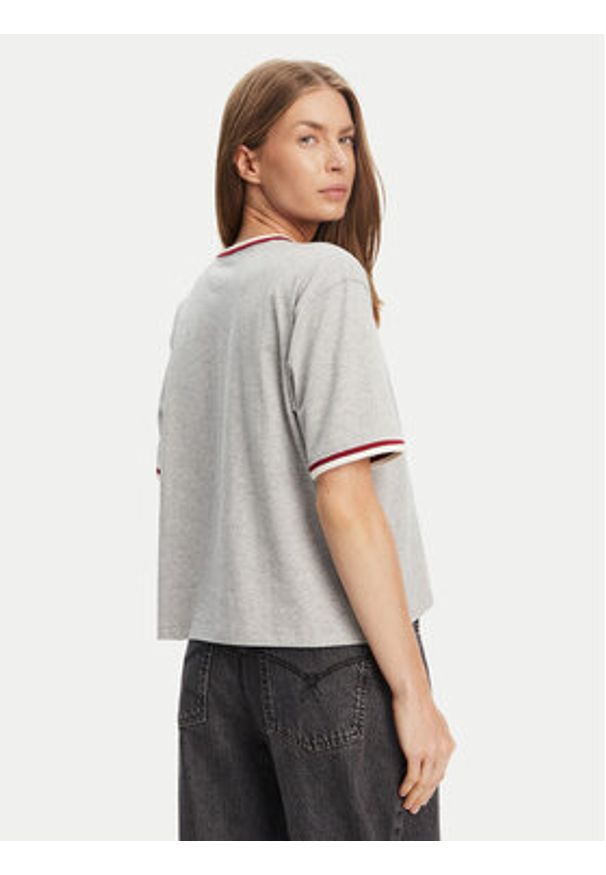 Guess Jeans T-Shirt W5YI19 K8HM0 Szary Regular Fit. Kolor: szary. Materiał: bawełna