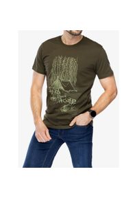 Koszulka bawełniana męska Helikon-Tex T-Shirt Home Sweet Home. Typ kołnierza: polo. Kolor: zielony. Materiał: bawełna