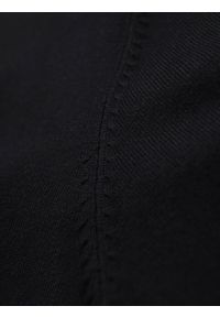 Ombre Clothing - Monochromatyczny dzianinowy męski kardigan z wiskozą – czarny V2 - Rozmiar: XXL. Kolor: czarny. Materiał: wiskoza, dzianina. Wzór: gładki, aplikacja. Styl: elegancki #6
