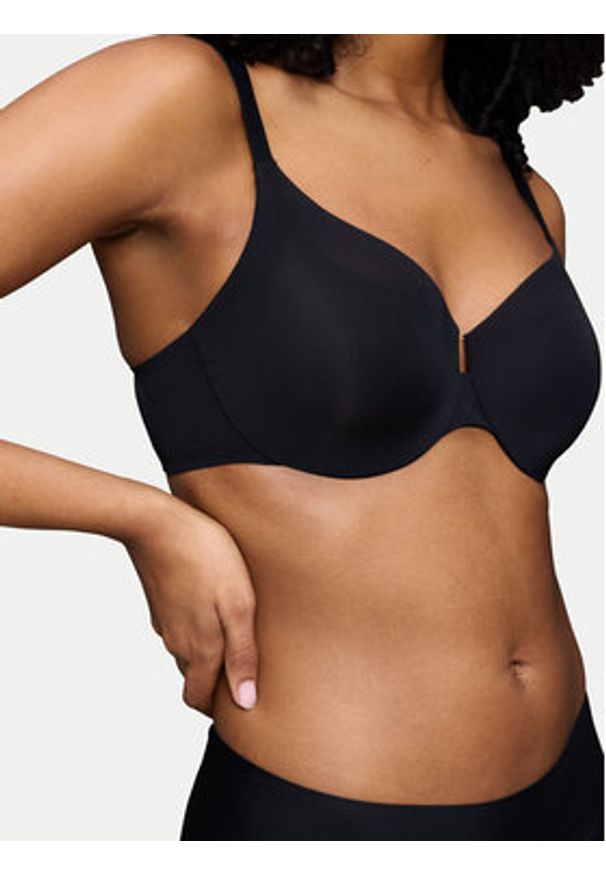 Triumph Biustonosz z fiszbiną Illusion Curve 10224856 Czarny. Kolor: czarny. Materiał: syntetyk