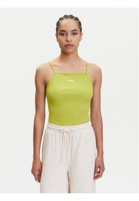 Puma Top Ess 629771 Zielony Slim Fit. Kolor: zielony. Materiał: bawełna