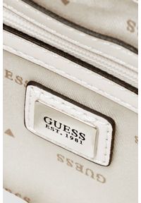 Guess - GUESS Biała logowana torebka damska Noelle II. Kolor: biały. Materiał: skórzane. Styl: elegancki, klasyczny. Rodzaj torebki: na ramię #7