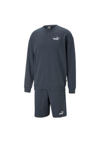 Dres Puma Relaxed, Mężczyźni. Kolor: niebieski. Materiał: dresówka #1