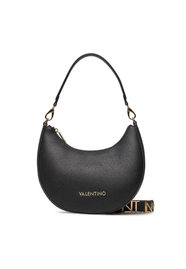 Valentino by Mario Valentino - VALENTINO Czarna torebka księżyc Alexia Hobo Bag. Kolor: czarny