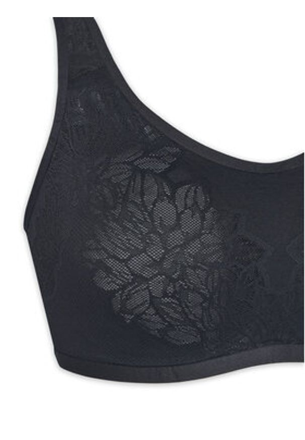 Triumph Biustonosz top Fit Smart 10202460 Czarny. Kolor: czarny. Materiał: syntetyk