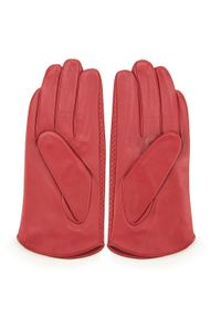 Wittchen - Damskie rękawiczki skórzane dziurkowane. Kolor: czerwony. Materiał: skóra. Wzór: ażurowy. Styl: elegancki, klasyczny #4