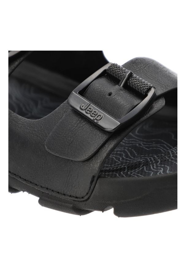 Czarne Klapki Jeep Wygodne Obuwie Męskie. Okazja: na co dzień. Kolor: czarny. Styl: casual, klasyczny, sportowy